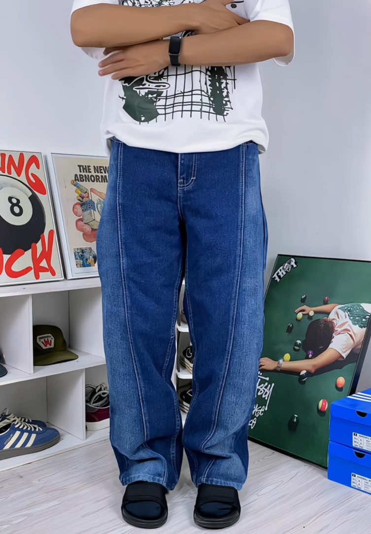Baggy pants pecah pola kece aseli cuyyy🤩🤩 #baggyjeans #baggypants #celanajeans #rekomendasicelana 