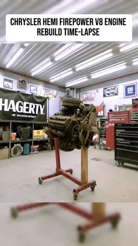 Chrysler Hemi FirePower V8 Engine Rebuild Time-Lapse #restoration #carengine #enginerebuild 