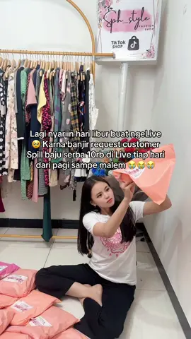 Plis masa gara gara dress 10 ribu jadi full live tiap hari 😭😭😭 #fyp #bajumurah #livehighlights #fypage #dress 