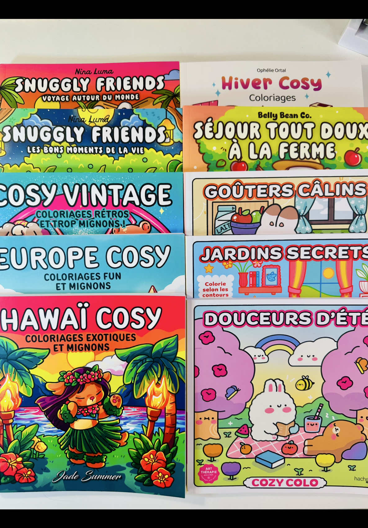 📚 Tous mes livres de coloriages cosy  🩷 Lequel est votre préféré ?  #disney #cozycoloring #cosy #coloriagemysteredisney #colorbynumber 