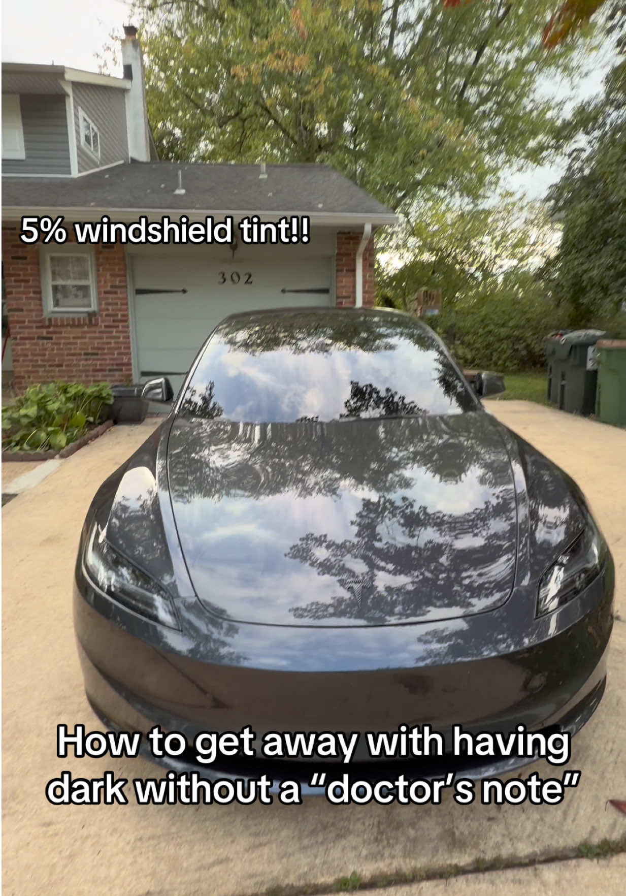 You will never be bothered for tint  #tesla #teslamodel3 #carsoftiktok #tint #darktint 