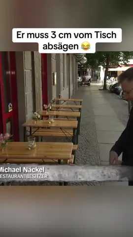 Er muss 3 cm vom Tisch absägen 😂 #3extra #lustig #tisch #deutschland #realerirsinn 