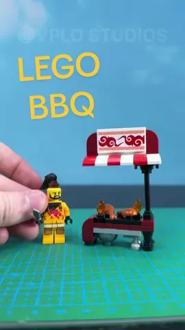 How to build a LEGO BBQ stand 🍖  #lego #asmr #vplostudios #cyberpunk #afol 