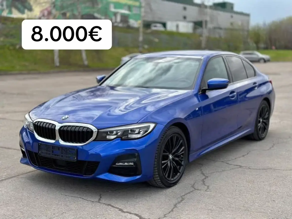 PRIX:8.000€ BMW 320i xDrive - 2020 184 ch 7,6 s 0-100 km/h Kilométrage : 78369km Garantie 24 mois  Couleur du corps : Bleu Portimao métallisé Intérieur : combinaison Alcantara/Sensatec Coutures contrastées noir/bleu | Noir 1PL​ Jantes en alliage léger 19