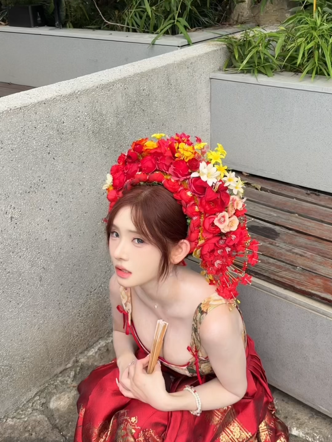 簪花真美#mh#簪花