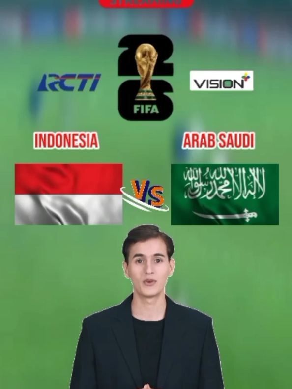 Live Streaming Indonesia vs Arab Saudi - Kualifikasi Piala Dunia 2026 - Kamis 9 Oktober 2025. Mulai jam 00:15 live di RCTI dan streaming di Vision+ #timnasindonesia #livetimnas  #indonesiavsarabsaudi  #timnasgaruda #pialadunia             