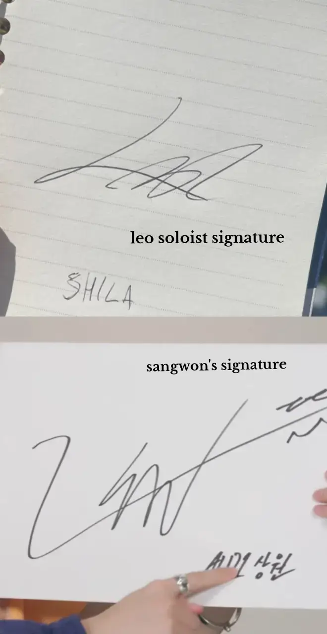 sangwon's signature is similar to leo's old signature (during his soloist era) #fyp #boys2planet #leesangwon #leeleo #alphadriveone 