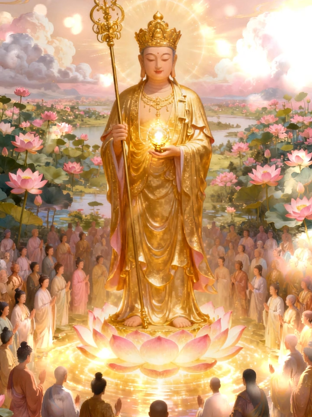 “Chỉ cần một lần đọc Kinh Địa Tạng, phước báu đã khởi sinh vô lượng!” Trong phẩm thứ 12 của Kinh Địa Tạng Bồ Tát Bổn Nguyện, Đức Phật dạy rằng:  Chỉ cần một lần thấy hình tượng Ngài, nghe danh hiệu Ngài, lễ bái, hay tán thán hồng danh Địa Tạng Vương Bồ Tát, người ấy liền được công đức không thể nghĩ bàn 🙏 Người có duyên chỉ cần nghe danh, thấy tượng hay đọc một câu trong Kinh Địa Tạng, nghiệp chướng cũng tiêu trừ, phước báu tăng trưởng, thân tâm an lành, gia đạo bình yên, khi lâm chung được chư Phật tiếp độ về cõi lành 🪷 Nếu bạn thật sự muốn chuyển nghiệp – an tâm – tích phước cho bản thân và gia đình, hãy thử thỉnh một quyển Kinh Địa Tạng về đọc tụng mỗi ngày.🙏 Không cần tu xa, chỉ cần một tấm lòng thành, bạn sẽ thấy Phật pháp nhiệm màu hiện ngay trong cuộc sống này. ☘️ #SáchKinhĐịaTạng #ĐịaTạngBồTát #PhậtPhápNhiệmMàu #TuTâmTíchPhước