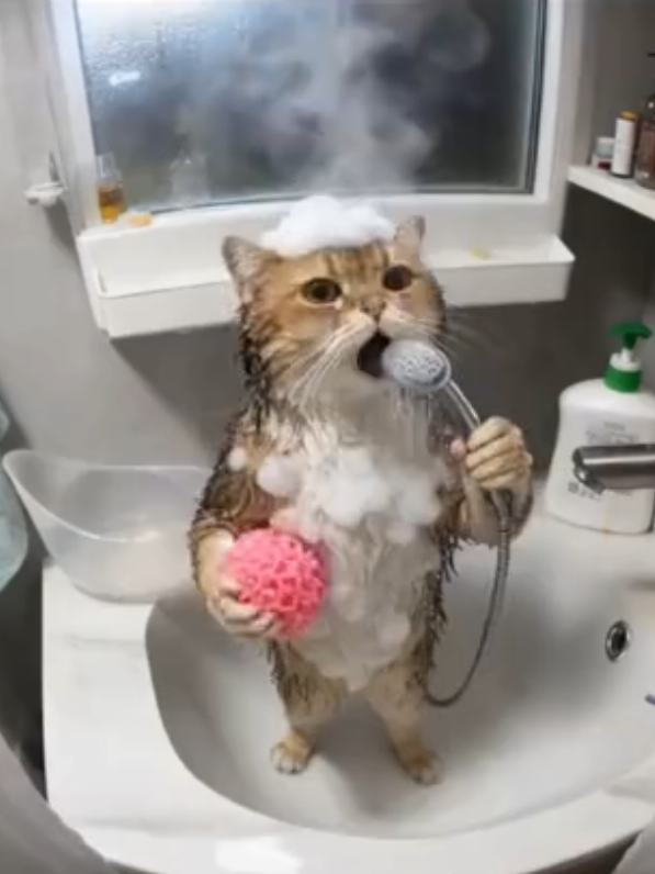 Munchkin cat singing oh oh La la 