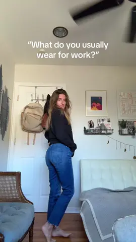 Do you wear jeans to work? I got a pair of Mothers jeans as a birthday gift and I’m TRYINGGGGG to make it through a day of designing websites while wearing jeans… I’m already tempted to change