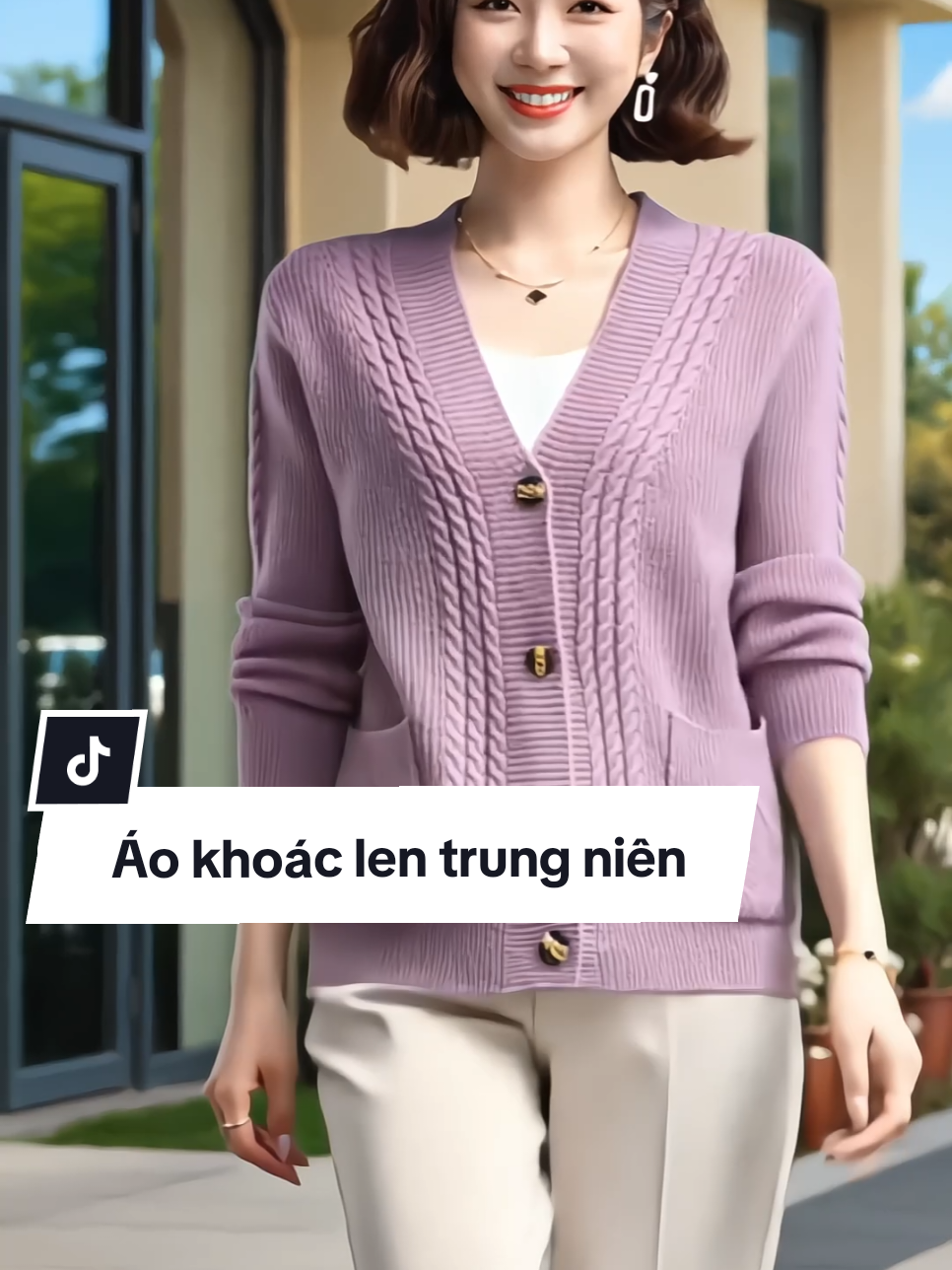 Áo khoác len cadigan trung niên dễ mặc tiện lợi thanh lịch cho mẹ #aokhoactrungnien #aokhoaclennu #aokhoaclensangtrong #aokhoaclenchome #xuhuong 