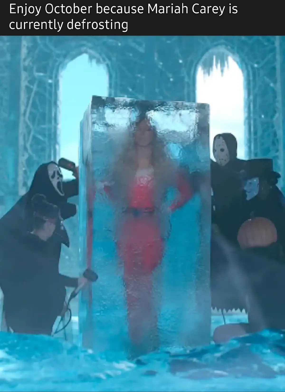 Enjoy October because @Mariah Carey is currently #defrosting 