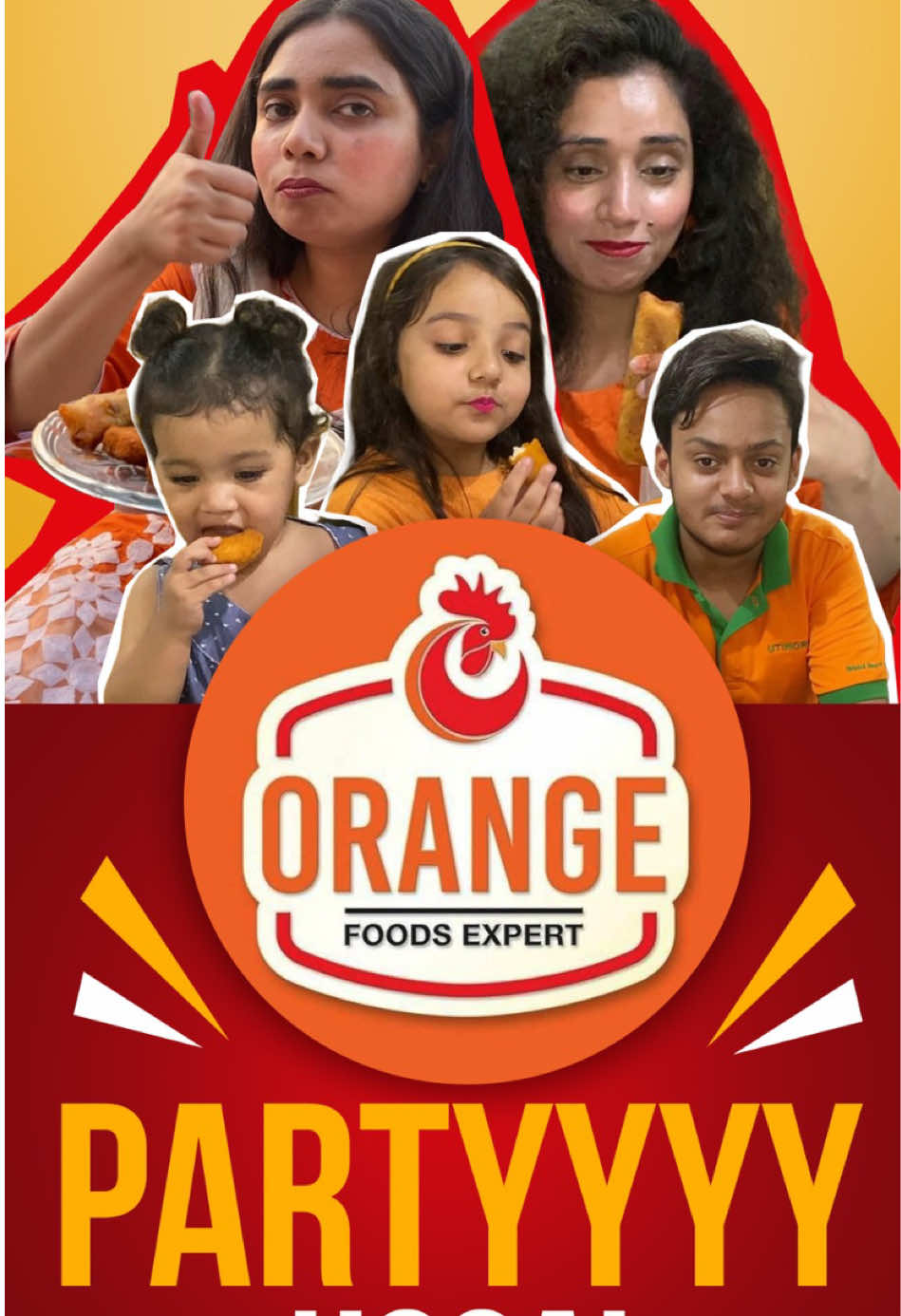 Orange Party ❤️  A huge thank you to @Orange Foods Expert for sending me this amazing PR package! ❤️ Their Chicken Rolls, Seekh Kebab Rolls, Chicken Nuggets, Chicken Patties and Aloo Samosas were absolutely delicious! 😋 Everything tasted fresh and flavorful  but trust me, you must try their Seekh Kebab 🔥 If you love quick and tasty snacks, do check out and place your order now! 💯 #orangefoodsexpert #minivlog #foryou #foryoupage #PRPackage 
