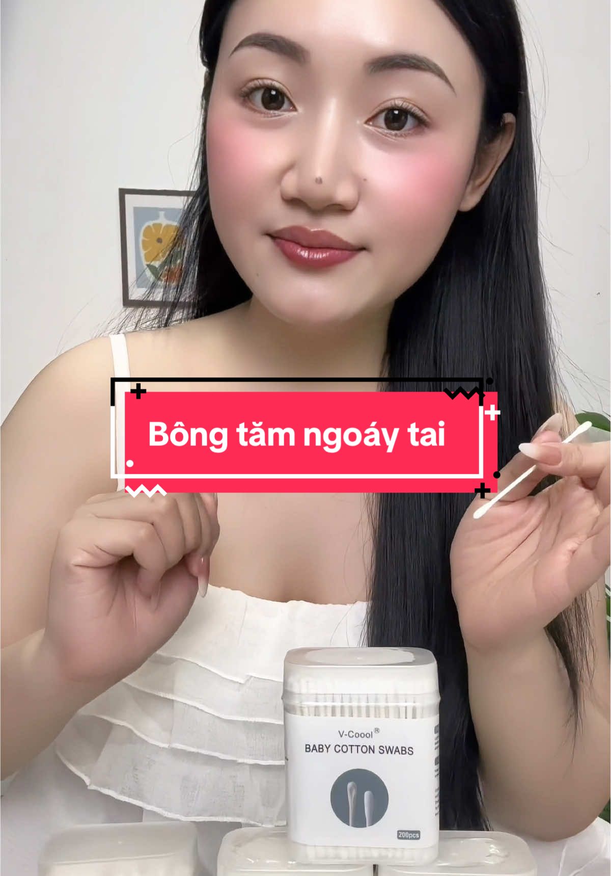 Tăm bông ngoáy tai cho bé , 2 đầu an toàn #tambong #bongtamngoaytai 