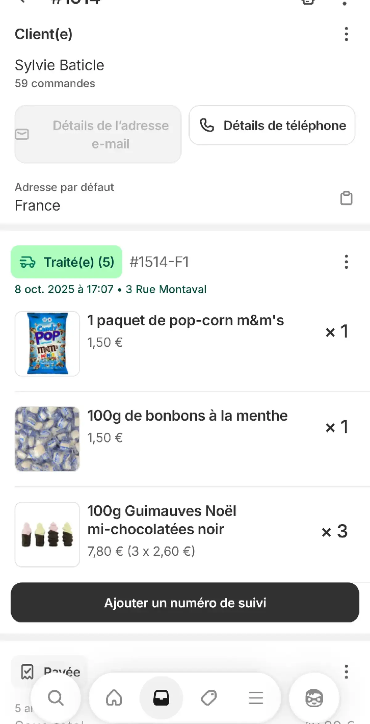 59 ème commande de Sylvie Roy Baticle merci beaucoup pour ta commande et ta confiance régale toi bien a bientôt 