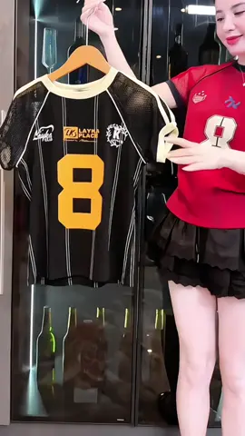 Áo thể thao số 8 vải Bozip kết hợp tay lưới #aothun #aothuninso #thoitrangnu #xuhuongtiktok 