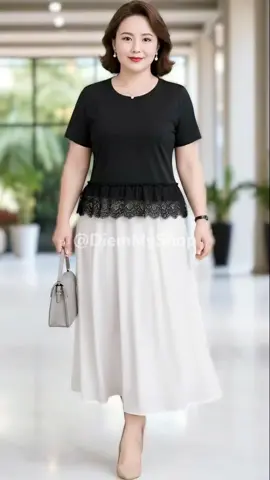 Thanh lịch – Nhẹ nhàng – Dịu dàng đúng chuẩn  #VayDepTrungNien #Thoitrangtrungnien #thoitrangbigsize #MacDepMoiNgay #xuhuong 