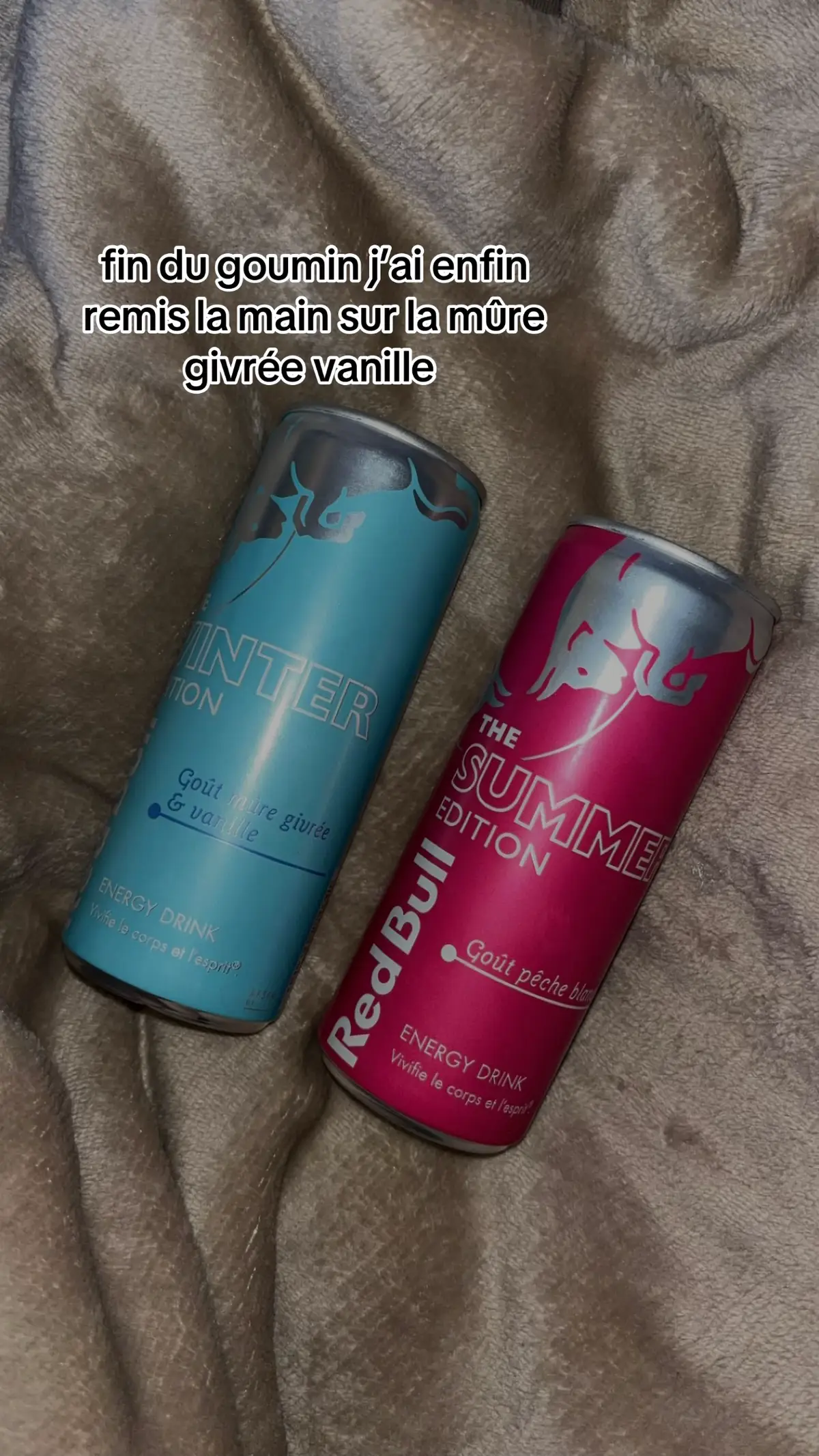 c’est la fin du goumin après 234161 jours !! @Red Bull remettez-les en ventes partout svp !! 🩵🩷 #redbull #winteredition 