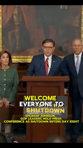 Speaker Johnson_ GOP leaders hold press conference as shutdown enters day eight #usanews #breakingnews #shutdown #johnson #fyp 
