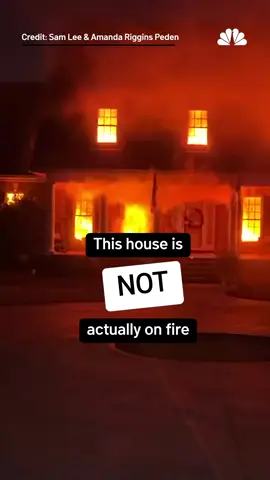 No, this house is not actually on fire! A South Carolina couple are local celebrities for their shockingly realistic Halloween decorations. Their decor this year has them drawing in spectators...and phone calls to emergency responders. #halloween #decor #southcarolina
