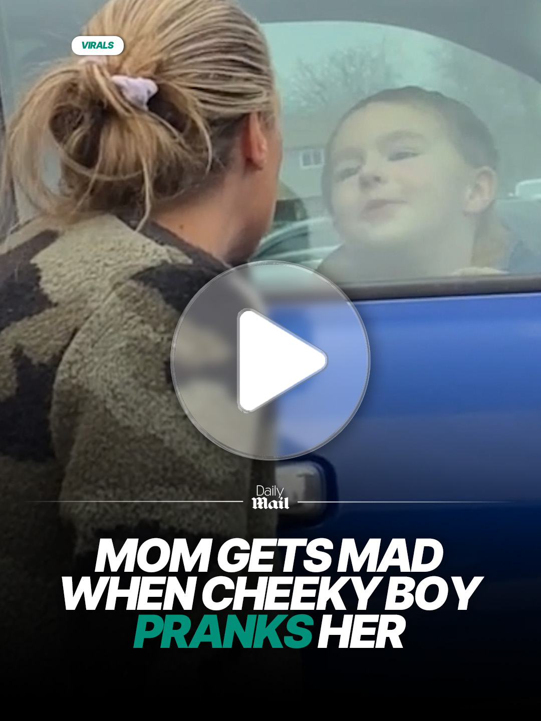 His prank game is already incredible 😂 🎥 Newsflare #mom #prank #car #funny