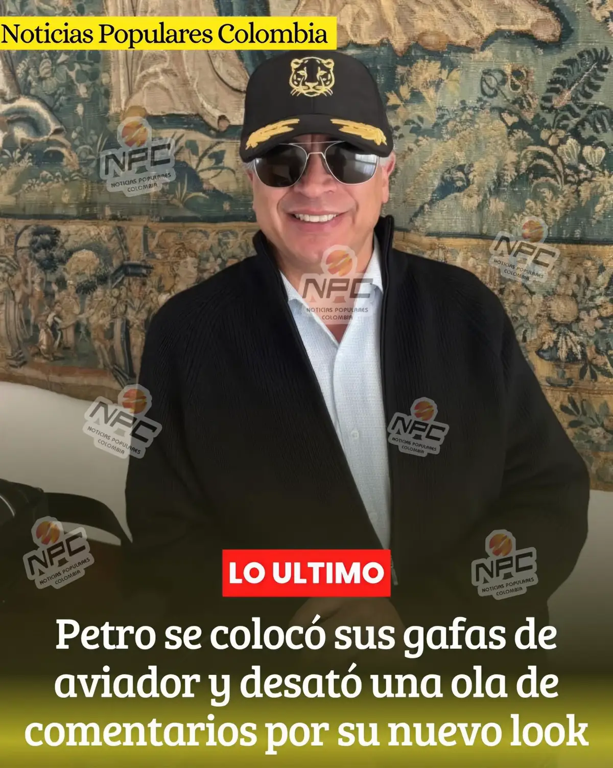 🫢🔴#Viral Petro presumió su pinta y las gorras que hace su hija: “Se han vuelto populares mis gafas de la fuerza aérea” El presidente colombiano hizo alarde de su estilo en el vestir y buscó darle un “empujoncito” al emprendimiento de una de sus hijas En la mañana del martes 7 de octubre el presidente Gustavo Petro compartió una foto suya usando gafas de aviador, oscuras, que según él, se las recomendaron para uso permanente, aunque él prefiere no hacerlo. Afirmó que ahora están de moda y aprovechó para lucir una gorra hecha por una de sus hijas. “Se han vuelto populares mis gafas de la fuerza aérea. Un médico me dijo que fueran permanentes, pero no me gusta oscurecer el mundo, hay que verlo como es. Pero mi hija quiere que muestre las gorras que hace. Así que aquí va...“, escribió.
