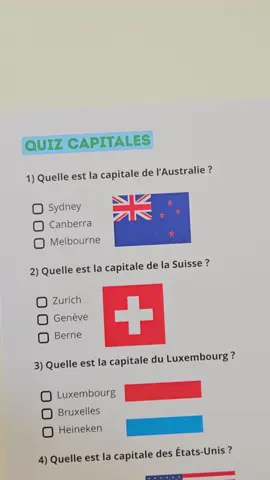 Obtiens 7/7 a ce quiz sur les capitales ! #question #connaissance #capitale #france 