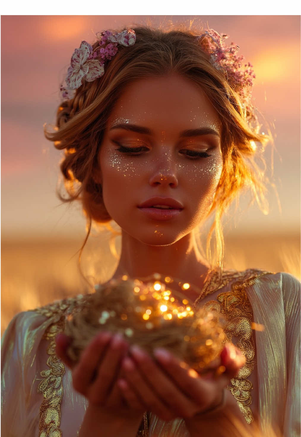 Déméter, Déesse de la terre et des moissons 🌾🌞 #landscape #girly #beautifulgirl #mythologie #easthetic 