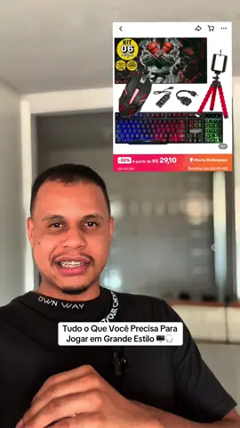 Kit gamer completo: teclado iluminado, mouse de alta precisão, headset confortável e mouse pad. Design moderno, funcional e ideal para jogos e uso diário.” --- #KitGamer #SetupGamer #AcessóriosGamer #EstiloNoJogo