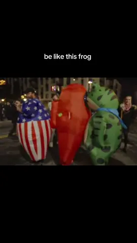 invincible, undefeatable, indivisible #portland #frog imagine you’re protesting your neighbors disappearing and you fall to the ground, you look up to see cops in nearly all directions but then out of nowhere a frog hand reaches out to you and helps you back to the safety of your friends. When you think you’re down and no one is around to help remember you got allies 