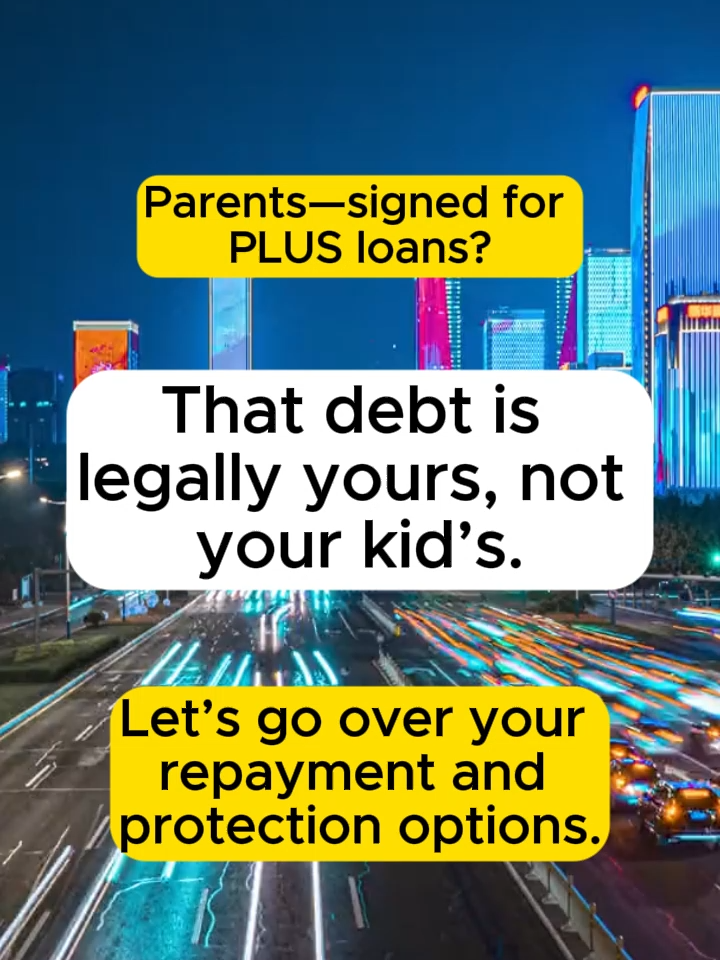 Most parents don’t realize their child’s student debt isn’t theirs—it’s actually the other way around. #ParentPLUSLoans #StudentLoans #debtnews #trumpnewsupdate #creditcounselor #studentloan