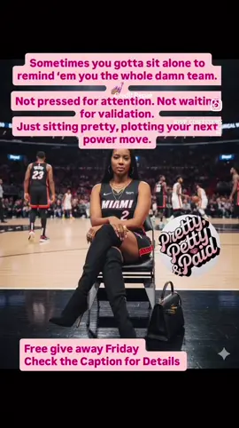 Sometimes you gotta sit alone to remind 'em you the whole damn team. Not pressed for attention. Not waiting for validation. Just sitting pretty, plotting your next power move. 'Cause truth is - when you move with purpose, the crowd always circles back to watch anyway. Now let's talk business - it's Freebie Friday this week 00 Which one my girls need more right now? The Digital Hustle Guide (how to start making money online - faceless, smart, consistent) The Credit Rehab Starter Kit (get your finances together, fix your score, and stop playing small) Drop your emoji below, sis — I'm dropping whichever one y'all vote for #WealthRehabEnergy #FreeGameFriday #DigitalBagSeason #CreditToCashFlow #FinancialFreedomStartsHere 