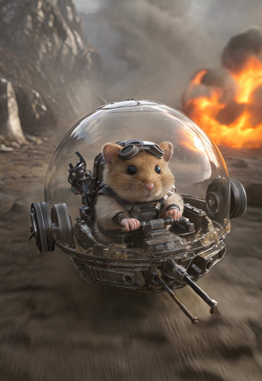 War is Hell #aivideos #scifi #digitalart #hamster #aiart 