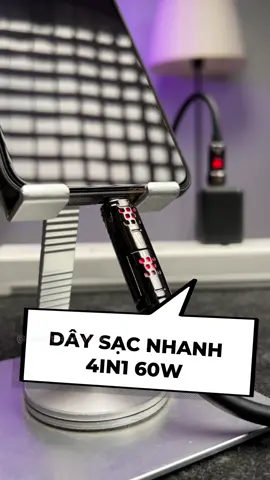 Dây sạc nhanh đa năng 4in1 60w XO #minhtuanreview 