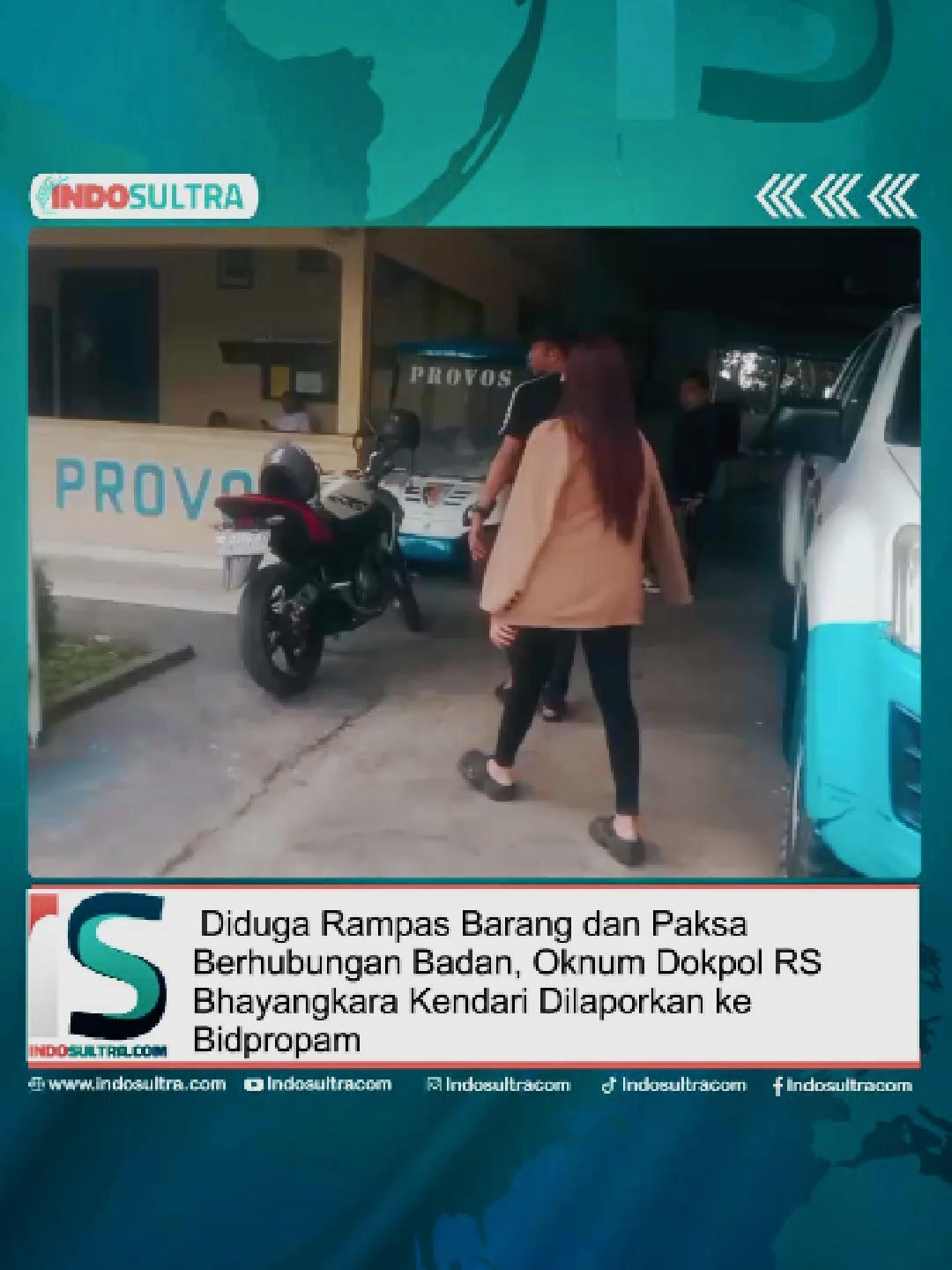 Diduga Rampas Barang dan Paksa Berhubungan Badan, Oknum Dokpol RS Bhayangkara Kendari Dilaporkan ke Bidpropam ‎ ‎Indosultra.com, Kendari – Seorang oknum dokter polisi (Dokpol) berpangkat Kompol berinisial HS, yang bertugas di Rumah Sakit Bhayangkara Kendari, dilaporkan ke Bidang Profesi dan Pengamanan (Bidpropam) Polda Sulawesi Tenggara (Sultra) atas dugaan pelanggaran Kode Etik Profesi Kepolisian (KEPP). ‎ ‎Laporan tersebut dibuat oleh seorang wanita berinisial H (29) yang mengaku menjadi korban pemerkosaan dan perampasan barang oleh Kompol HS. Selengkapnya di indosultra.com #indosultra #indosultracom