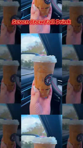 How to order: medium iced magic pumpkin with pumpkin and white chocolate drizzle, toasted marshmallow cold foam and sub milk for oat milk. #7brew #coffee #coffeetiktok #coffeetok #fall 