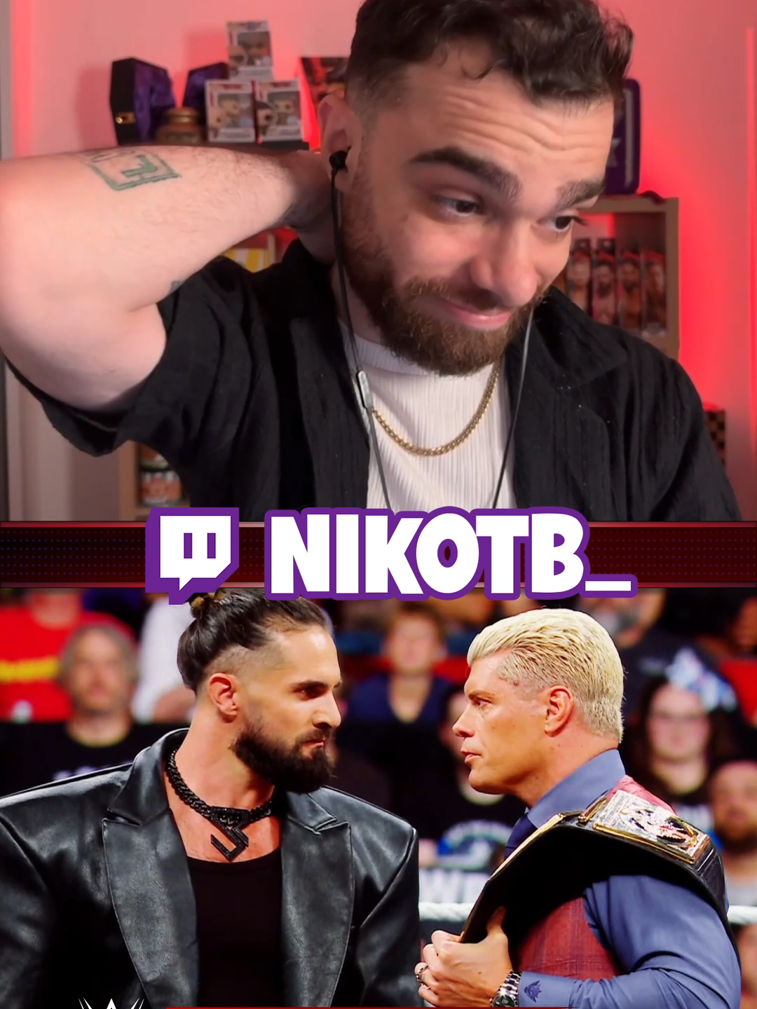 Paul Hayman menace Seth Rollins Follow moi sur @nikotb_ #wweraw #WWE #nikotb #wwefan