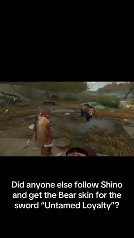 I was not expecting to find a sword skin following this bear lol lucky I did #ghostofyotei #bear #sword 
