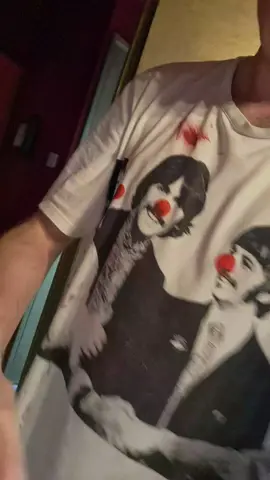 Help! I have red splodges on my favourite @❤️Red Nose Day❤️ @Comic Relief  @Stella McCartney  t shirt. Oh no! #chrisrainbird #thebeatles #rednoseday #stellamccartney #homedecor 