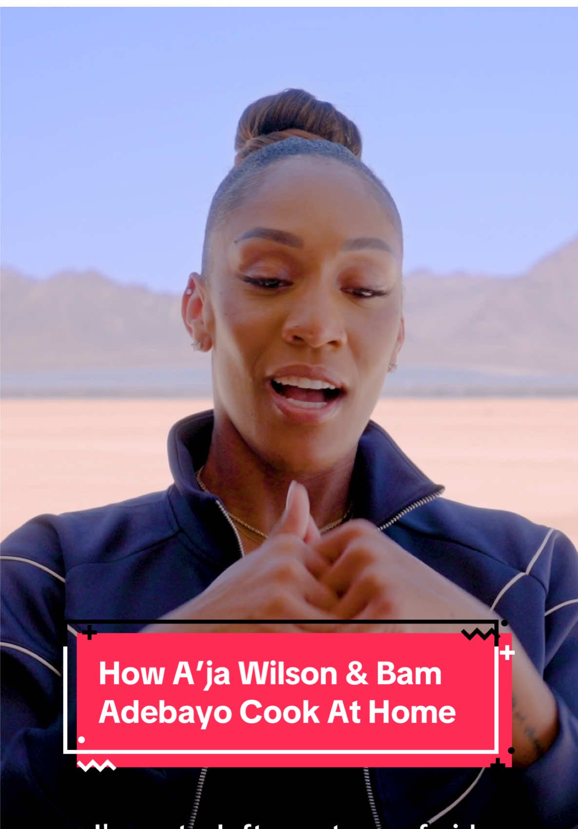 She was a fresh food girl and he was a leftover type of guy… name a more iconic duo. 🥗🍝 #AjaWilson #BamAdebayo #WNBA #FuelLike #WomensHealth 