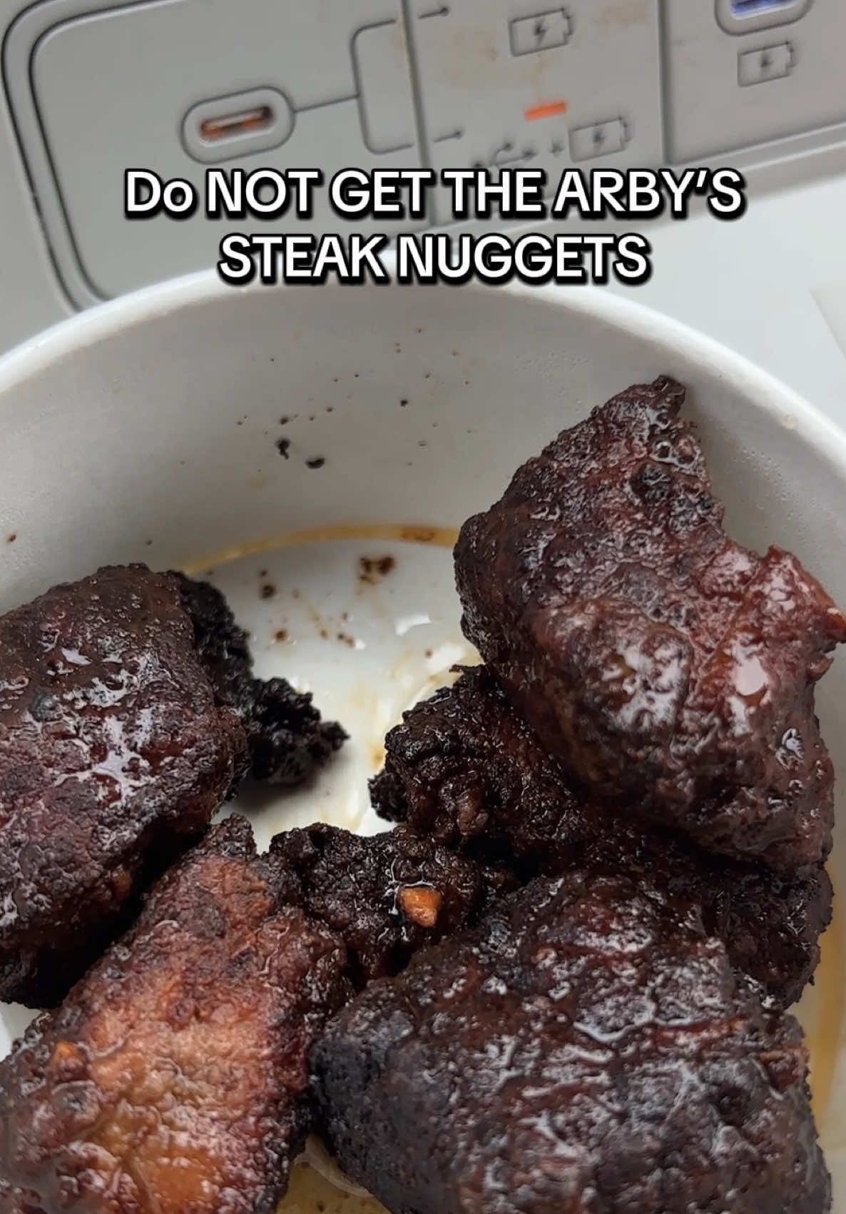 I repeat. Do not. I took one for the team.😂🤢 Straight to the trash. Think frozen beef jerkey, microwaved, then fried. #fastfood #food #trash #funny #fyp 