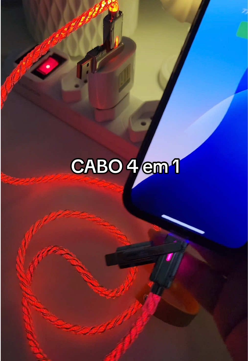 Achei o carregador que resolveu minha vida ⚡ 4 em 1 | 100W | Reforçado | Serve pra tudo Tá por R$29,90 com 63% OFF e já tem milhares de pessoas garantindo o seu. #achadinhostiktok #carregador4em1 #tiktokshopbrasil #carregadorrapido #ofertadodia