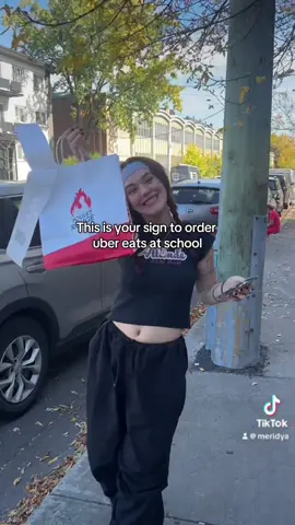 This is your sign to order uber eats at school 🚙 #ubereats #funny #school #relatable 