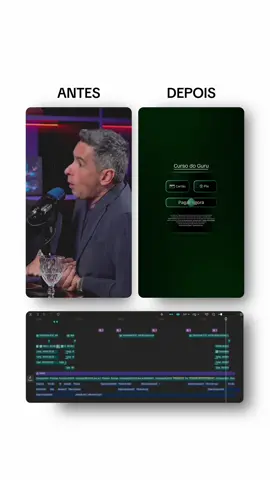 Transformação de um corte de podcast!  Se você quer que seus vídeos ganhem vida com uma edição dinâmica e envolvente ou se você também quer aprender esse estilo de edição, me chama para elevar seus vídeos a outro nível! 💡 #EdiçãoDeVídeo #AntesEDepois #TransformaçãoDeConteúdo #EditorDeVídeo #VídeosCriativos        