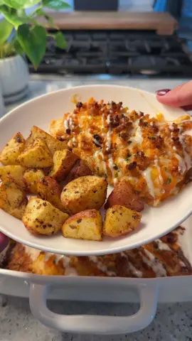Crispy Ritz Buffalo Ranch Chicken Bake ✨  Ingredients 	•	2 large chicken breasts cut in half (or 4 small thin-cut) 	•	1–2 tbsp Brits Cookin’ Cajun Seasoning 	•	1 tbsp Ranch seasoning powder (measure with your heart 😉) 	•	Buffalo sauce — just a dollop on each breast  	•	1 cup Thick-cut shredded cheddar cheese 	•	½ cup Shredded mozzarella cheese 	•	1 sleeve Ritz crackers, crushed 	•	4 tbsp Butter, melted 	•	1 tsp Parsley, for garnish Instructions 	1.	Preheat oven to 425°F. 	2.	Add thin sliced chicken breasts to a greased baking dish. 	3.	Season both sides with Cajun Seasoning I recommend using mine 😉, then sprinkle ranch powder over the top. 	4.	Add a dollop of buffalo sauce on top of each chicken breast, then spread it out lightly with a brush or spoon!! 	5.	Top with thick-cut cheddar and mozzarella cheese. 	6.	Mix crushed Ritz crackers with melted butter in a bowl until coated. 	7.	Add that mixture on top of the chicken, gently pressing it down so it sticks. 	8.	Sprinkle with parsley. 	9.	Bake uncovered at 425°F for about 20 minutes, or until the topping is golden and the chicken reaches 165°F internally. 	10.	Serve warm — drizzle with ranch and more buffalo sauce if you’d like!! So good y’all 🥰 #chickenrecipe #EasyRecipe #dinner #comfortfood 