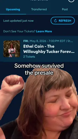 gonna be the oldest person there, BUT I'M GONNA BE THERE #ethelcain #thewilloughbytuckerforevertour #daughtersofcain