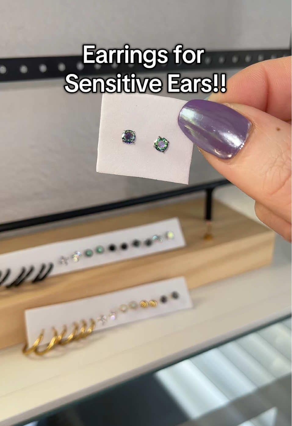How GORGEOUS are these earrings!! And they are great if you have sensitive ears or don’t like to sleep in earrings because they stab your neck! Give these a try!! I am OBSESSED!! #earrings #giftsforher #earringslovers #earringstack #earringsforgirls 