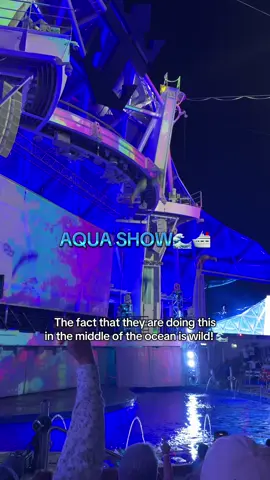After the Aqua show  got canceled twice  due to the boat moving so much  we finally got to watch the show 🌊 #aquashow #royalcaribbean #utopiaoftheseas #cruise #cruiseshow 