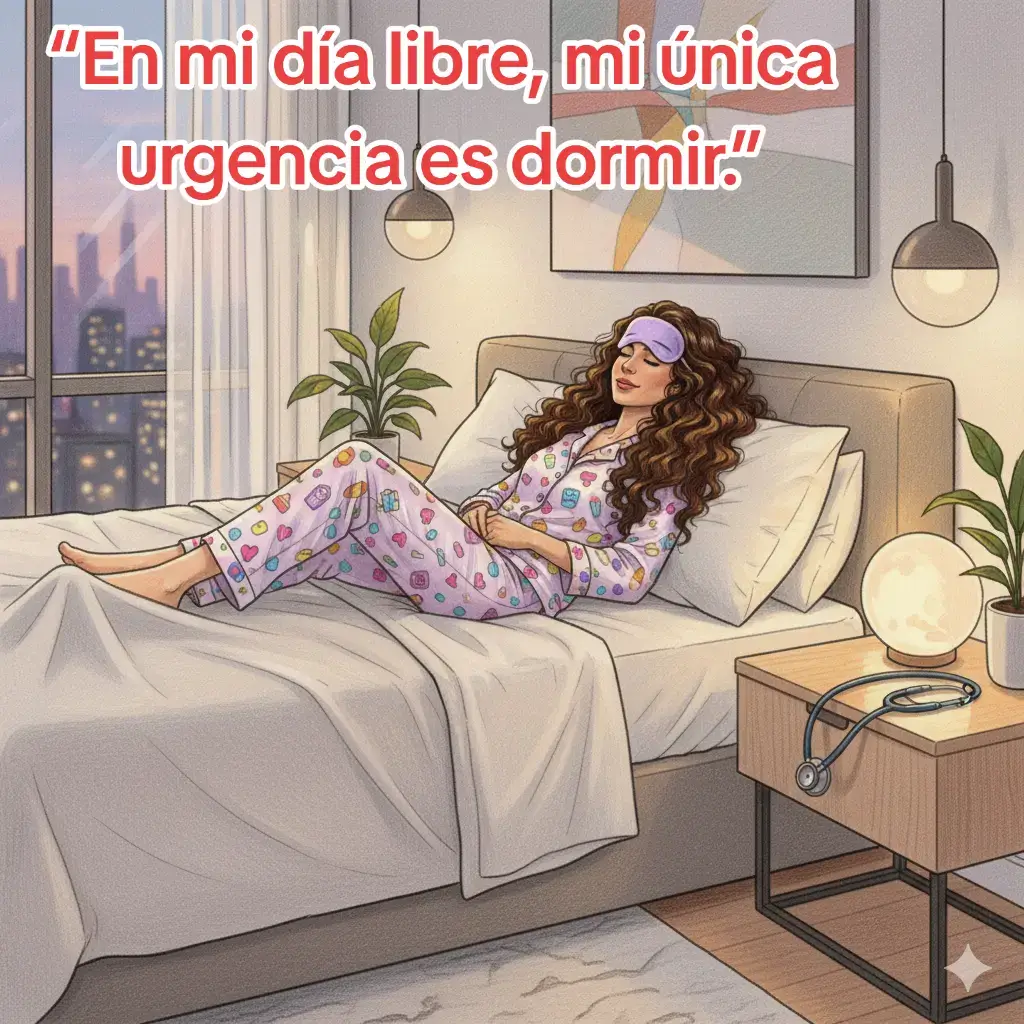 “En mi día libre, mi única urgencia es dormir.” ##ModoDescanso #RecargandoBaterías