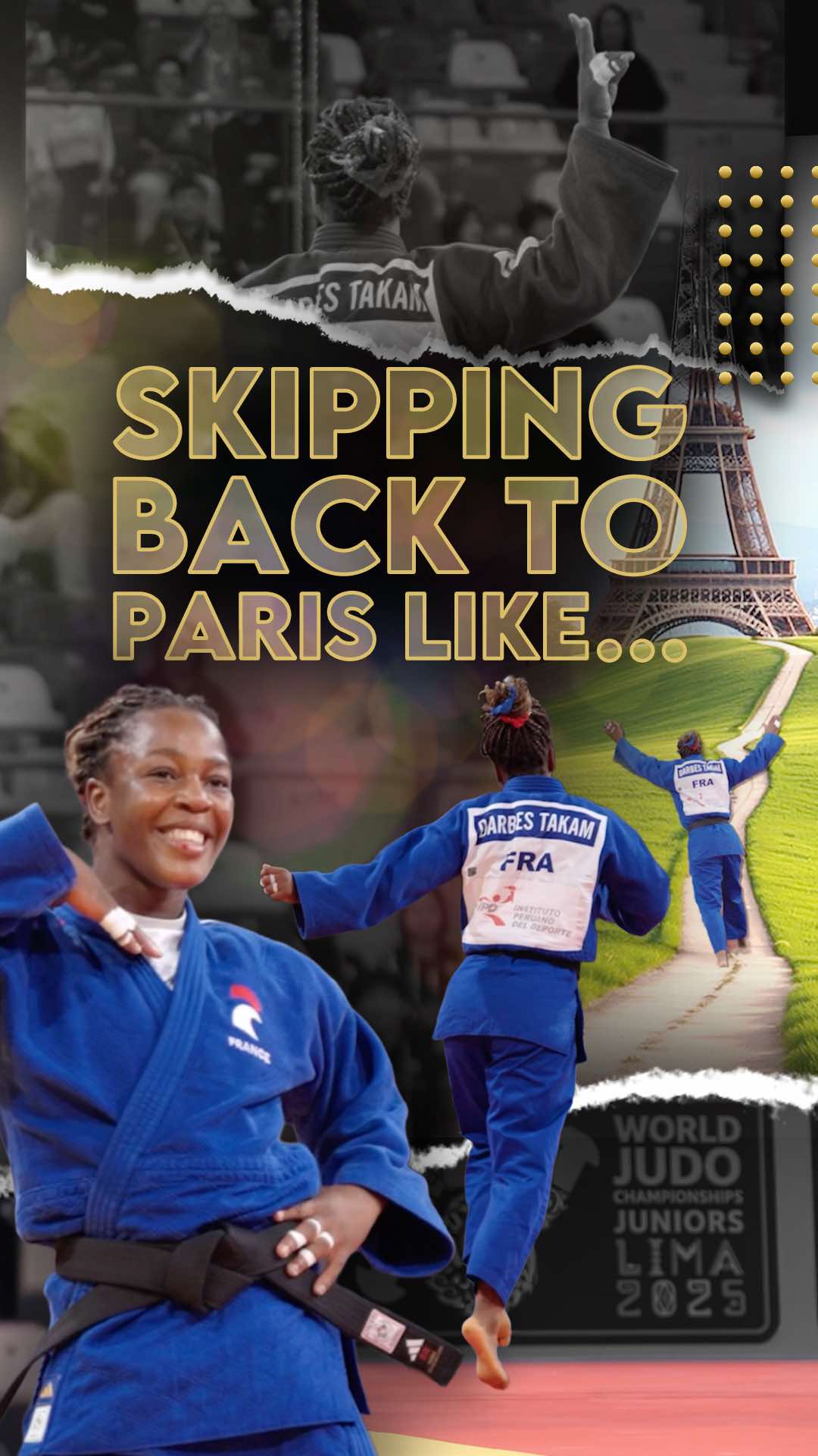 Skipping back to Paris like… 🇫🇷 #JudoTV #JudoJuniors 